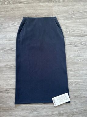Lululemon soft stream high-rise midi skirt.